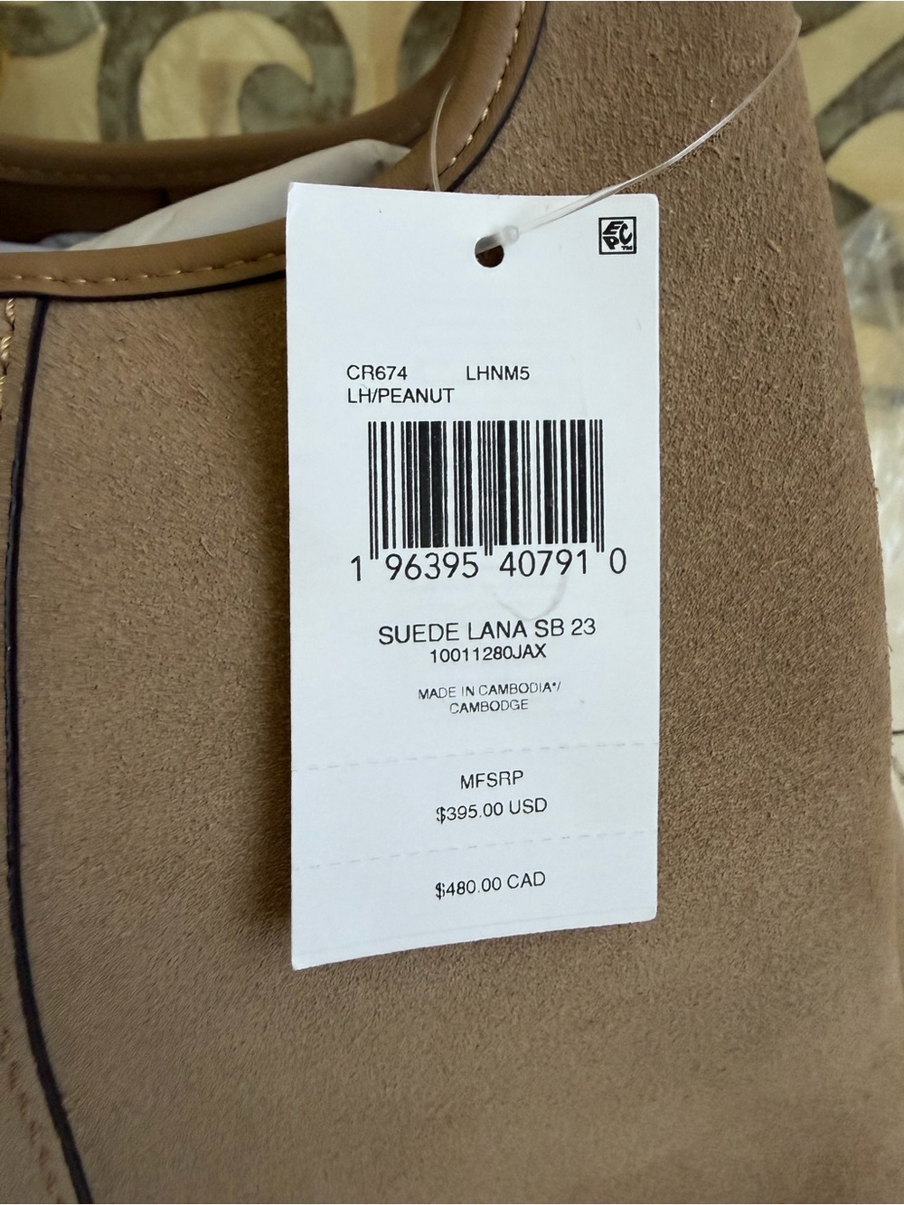 Coach Peanut  Suede Lana 23 Satchel NWT HTF - Picture 7 of 17